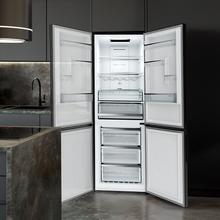 Bolero CoolMarket Combi 322i Black Glass D - Frigorífico Combi Cristal Negro, 322L, Ancho 59,5cm, Alto 185,5cm, Total NoFrost, Multi Airflow, HumidityFlex HUB y Puerta Reversible - Iluminación LED y Display Interior