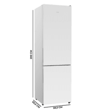 Bolero CoolMarket Combi 356i White D Cecotec - Frigorífico combi blanco, 356L, Ancho 59,5cm, Alto 200cm, Total NoFrost, Multi Airflow, Fast Freezing, FreshnessFlex HUB, HumidityFlex HUB y Puerta Reversible - Iluminación LED y Display Interior