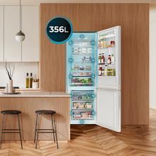 Bolero CoolMarket Combi 356i White D Cecotec - Frigorífico combi blanco, 356L, Ancho 59,5cm, Alto 200cm, Total NoFrost, Multi Airflow, Fast Freezing, FreshnessFlex HUB, HumidityFlex HUB y Puerta Reversible - Iluminación LED y Display Interior