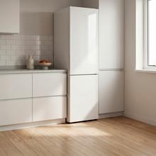Bolero CoolMarket Combi 356i White Glass D - Frigorífico Combi Cristal Blanco, 356L, Ancho 59,5cm, Alto 200cm, Total NoFrost, Multi Airflow, Fast Freezing, FreshnessFlex HUB, HumidityFlex HUB y Puerta Reversible - Iluminación LED y Display Interior