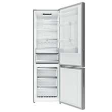 Bolero CoolMarket Combi 356i Grey Glass D - Frigorífico Combi Cristal Gris, 356L, Ancho 59,5cm, Alto 200cm, Total NoFrost, Multi Airflow, Fast Freezing, FreshnessFlex HUB, HumidityFlex HUB y Puerta Reversible - Iluminación LED y Display Interior