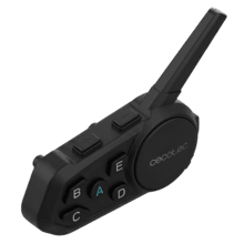 Intercomunicador Nexa One es un dispositivo Bluetooth con diseño elegante y teclas grandes, que permite emparejarse con hasta cinco intercomunicadores. Cuenta con un altavoz de 40 mm y un micrófono con cancelación de ruido, para escuchar música MP3 y recibir indicaciones de navegación GPS. Permite recibir y responder llamadas, y es compatible con otros dispositivos Bluetooth de terceros, facilitando la comunicación con otras personas durante el trayecto.