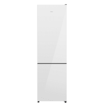 Bolero CoolMarket Combi 356i White Glass E - Frigorífico Combi Cristal Blanco, 356L, Ancho 59,5cm, Alto 200cm, Total NoFrost, Multi Airflow, Fast Freezing, FreshnessFlex HUB, HumidityFlex HUB y Puerta Reversible - Iluminación LED y Display Interior