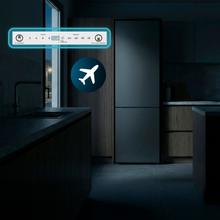 Bolero CoolMarket Combi 356i Grey Glass E - Frigorífico Combi Cristal Gris, 356L, Ancho 59,5cm, Alto 200cm, Total NoFrost, Multi Airflow, Fast Freezing, FreshnessFlex HUB, HumidityFlex HUB y Puerta Reversible - Iluminación LED y Display Interior