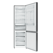 Bolero CoolMarket Combi 356i Black Glass E - Frigorífico Combi Cristal Negro, 356L, Ancho 59,5cm, Alto 200cm, Total NoFrost, Multi Airflow, Fast Freezing, FreshnessFlex HUB, HumidityFlex HUB y Puerta Reversible - Iluminación LED y Display Interior