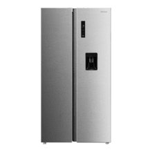 Bolero CoolMarket SBS 551 WD Inox E: Frigorífico Americano SBS Inox con Dual Cooling, Dispensador de Agua y Extra Capacidad de 551 L, Door Display, Estante Botellas Antivuelco, Total NoFrost, Compresor Inverter Plus, Ultra Silencioso 35dB, Luz LED, Fast Freezing, Fast Cooling & Modo Vacaciones.