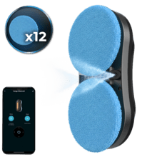 Conga Windroid W10 DoubleSpray Robot limpiacristales 3 en 1: pulveriza, limpia y seca. Pulveriza con spray en cada lateral. 4 modos de limpieza. Incluye app y mando para un control total de movimiento. Limpia en distintas superficies