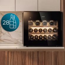 Bolero GrandSommelier BI 28000 Touch Matt Black Compressor Vinoteca completamente integrable con cristal negro mate, Apertura táctil mediante sensor, Zona temperatura 5ºC a 20ºC, Capacidad 28 Botellas, Dimensiones 45x60cm, Iluminación LED interior, Compresor integrado, Display LED Interior, Funcionamiento silencioso, 2 Estantes madera