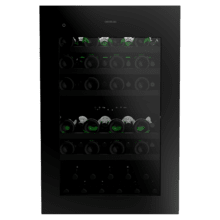 Bolero GrandSommelier Duo 57000 Touch Matt Black Compressor Vinoteca integrable negra mate con doble zona y sensor de apertura Touch con capacidad para 57 botellas en 5 baldas de madera y 88,5 cm de alto por 59 cm de ancho. Sistema compresor de enfriamiento muy silencioso (38dB) y refrigerado por gas respetuoso con el medio ambiente (R600a). Luz LED y panel de control táctil LED interiores.