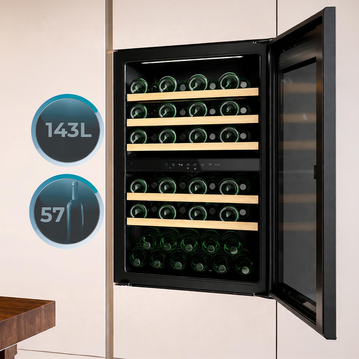 Bolero GrandSommelier Duo 57000 Touch Matt Black Compressor