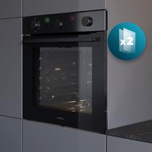 Bolero Hexa C126001 Glass Black Time A C126001 Glass Horno Integrable Convencional Black Time A de 77L de capacidad, 5 funciones, Convencional, Steam Assist, Steam EasyClean, Clase A, 2800W.