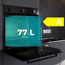 Bolero Hexa C126001 Glass Black Time A C126001 Glass Horno Integrable Convencional Black Time A de 77L de capacidad, 5 funciones, Convencional, Steam Assist, Steam EasyClean, Clase A, 2800W.