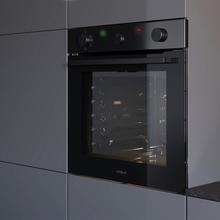 Bolero Hexa C126001 Glass Black Time A C126001 Glass Horno Integrable Convencional Black Time A de 77L de capacidad, 5 funciones, Convencional, Steam Assist, Steam EasyClean, Clase A, 2800W.