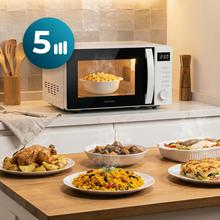 Proclean 5005 white Microondas Digital de 20 litros de capacidad, 5 niveles de potencia, temporizador y tecnología 3D wave.