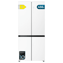Bolero CoolMarket 4D 456 SBI Matt White Glass D Frigorífico 4 Puertas Cristal Blanco Mate, PerfectFit, Ventilación frontal, MetalFlexCooling, Zona convertible (frigorífico-congelador), NoFrost, Esterilización por iones, Extra Capacidad Extra Capacidad 456 Litros, Compresor Inverter Silencioso 35dB, Funciones Fast Cooling y Fast Freezing, Modo Vacaciones, Display