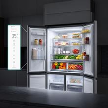 Bolero CoolMarket 4D 456 SBI Matt White Glass D Frigorífico 4 Puertas Cristal Blanco Mate, PerfectFit, Ventilación frontal, MetalFlexCooling, Zona convertible (frigorífico-congelador), NoFrost, Esterilización por iones, Extra Capacidad Extra Capacidad 456 Litros, Compresor Inverter Silencioso 35dB, Funciones Fast Cooling y Fast Freezing, Modo Vacaciones, Display