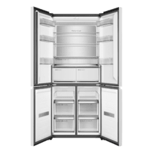Bolero CoolMarket 4D 456 SBI Matt White Glass D Frigorífico 4 Puertas Cristal Blanco Mate, PerfectFit, Ventilación frontal, MetalFlexCooling, Zona convertible (frigorífico-congelador), NoFrost, Esterilización por iones, Extra Capacidad Extra Capacidad 456 Litros, Compresor Inverter Silencioso 35dB, Funciones Fast Cooling y Fast Freezing, Modo Vacaciones, Display