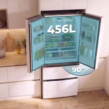 Bolero CoolMarket F2D 458 SBI Matt White Glass D Frigorífico Puerta Francesa de 4 Puertas Cristal Blanco Mate PerfectFit, 458 Litros, Ventilación Frontal, MetalFlexCooling, Cajón Temperatura Independiente (-1ºC, -3ºC y  +4ºC), Esterilización Iónica, Compresor Inverter, Extra Capacidad, NoFrost, MultiAirFlow, Silencioso 37dB, Fast Cooling y Fast Freezing, Modo Vacaciones