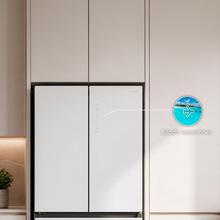 Bolero CoolMarket F2D 458 SBI Matt White Glass D Frigorífico Puerta Francesa de 4 Puertas Cristal Blanco Mate PerfectFit, 458 Litros, Ventilación Frontal, MetalFlexCooling, Cajón Temperatura Independiente (-1ºC, -3ºC y  +4ºC), Esterilización Iónica, Compresor Inverter, Extra Capacidad, NoFrost, MultiAirFlow, Silencioso 37dB, Fast Cooling y Fast Freezing, Modo Vacaciones