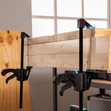 StrongComfort 360 Instant Set de sargentos de liberación y presión rápida para trabajos de carpintería o sujección o colocación en firme de piezas. 10 piezas. Hasta 50Kg de presión. Incluye pinzas de presión para trabajos de detalle.