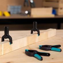 StrongComfort 740 Instant Evolution Set de sargentos de liberación y presión rápida para trabajos de carpintería o sujección o colocación en firme de piezas. 12 piezas. Hasta 70Kg de presión. Incluye pinzas de presión para trabajos de detalle.