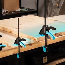 StrongComfort 740 Instant Evolution Set de sargentos de liberación y presión rápida para trabajos de carpintería o sujección o colocación en firme de piezas. 12 piezas. Hasta 70Kg de presión. Incluye pinzas de presión para trabajos de detalle.