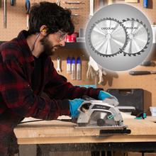 DirectPrecision 1400 Vision Scie circulaire de 1400 W avec câble de 3 mètres. Deux disques inclus de 185 mm, (24T et 40T) et guide parallèle. Coupe à 45° avec guide laser. Connexion à l'aspirateur.