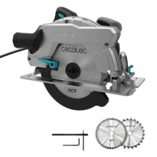 DirectPrecision 1800 Vision TCT Scie circulaire de 1800 W avec une semelle en aluminium indéformable et un câble d'alimentation de 3 mètres. Démarrage progressif et technologie Direct-Gear. Deux disques inclus de 185 mm, (24T et 40T multimatière TCT) et guide parallèle. Coupe à 45°, guide laser. Connexion à l'aspirateur.
