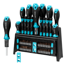 HardGyro 510 Magnetic Set de destornilladores de 51 piezas, con magnetizador, varios destornilladores CRV y puntas S2.