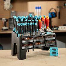 HardGyro 1260 Magnetic Set de destornilladores de 126 piezas, con magnetizador, varios destornilladores CRV y VDE, llaves allen y vasos, y puntas S2.