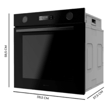 Bolero Hexa AF326000 Matt Black A. Horno Integrable Multifunción Airfryer AF326000 Matt Black A de 73L de capacidad, 12 funciones, Clase A, 3250W, Steam Base XXL, Steam Assist, Steam EasyClean, Pizza Master, Airfryer Master, Cooling Fan, Modo Eco.