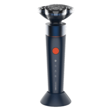 PrecisionCare Aluminium Premium Rasoir rotatif avec moteur sans balais, fonction Turbo, base de rangement, étui, IPX7