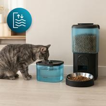 Pumba 2000 TotalMenu Vision Pack comedero de 4,5L y bebedero de 2,5L para mascotas, automáticos, con APP, cámara integrada, cuenco acero, nivel de agua visible y sistema de bloqueo.