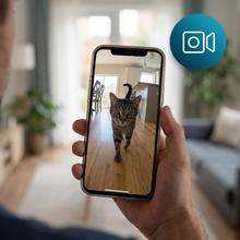 Pumba 2000 TotalMenu Vision Pack comedero de 4,5L y bebedero de 2,5L para mascotas, automáticos, con APP, cámara integrada, cuenco acero, nivel de agua visible y sistema de bloqueo.