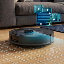 Conga M80 Dark Robot aspirador con Navegación láser. 25000 Pa de succión del motor. Autonomía de hasta 240 minutos en modo Eco. Cepillo silicona, ideal para casas con mascotas. Compatible con Bluetooth y WiFi para redes 2,4 GHz.