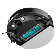 Conga M80 Dark Saugroboter. Lasernavigation. 25000 Pa Motor-Saugleistung. Akkulaufzeit von bis zu 240 Minuten im Eco-Modus. Silikonbürste, ideal für Haushalte mit Haustieren. Kompatibel mit Bluetooth und WLAN für 2,4-GHz-Netzwerke.