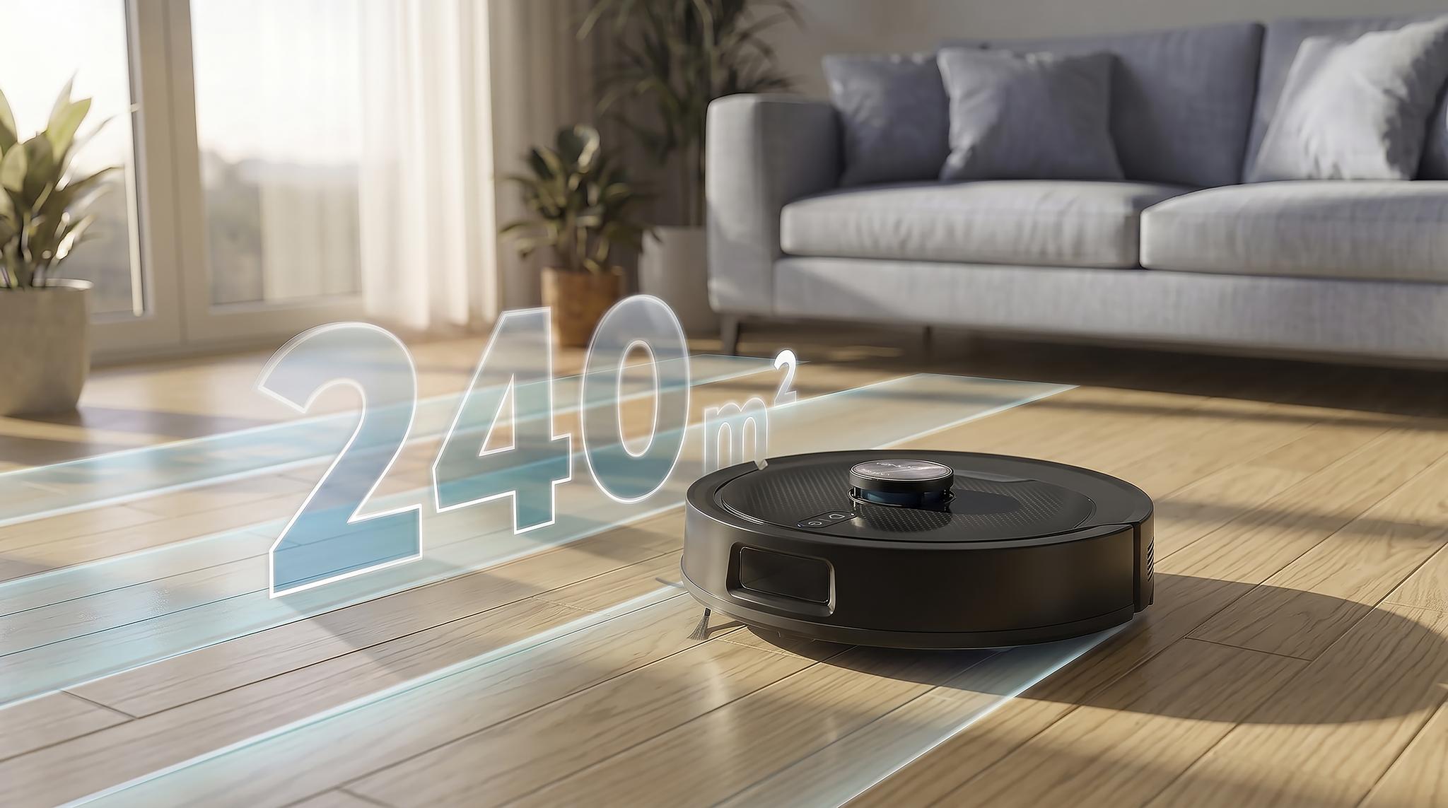 Hasta 240 m² sin parones