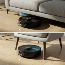 Conga Y90 Dark Robô aspirador com base de esvaziamento automático. Inteligência artificial e navegação a laser. 25000 Pa de sucção do motor. Autonomia de até 240 minutos no modo Eco. Escova de silicone, ideal para casas com animais de estimação. Saco para o pó de 3 L. Compatível com Bluetooth e WiFi para redes de 2,4 GHz.