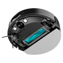 Conga Y90 Dark Robô aspirador com base de esvaziamento automático. Inteligência artificial e navegação a laser. 25000 Pa de sucção do motor. Autonomia de até 240 minutos no modo Eco. Escova de silicone, ideal para casas com animais de estimação. Saco para o pó de 3 L. Compatível com Bluetooth e WiFi para redes de 2,4 GHz.