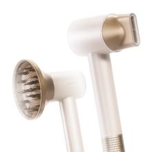 DryGlam 2in1 Sensor Champagne: Secador de pelo con Tecnología Sensor Inteligente, Motor Brushless, 1400W, 110.000rpm, Iones, Concentrador y Difusor