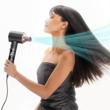 DryGlam 2in1 Sensor Black Tecnologia Sensore di temperatura, motore brushless, 1400 W, 110.000 giri/min, ioni, concentratore e diffusore