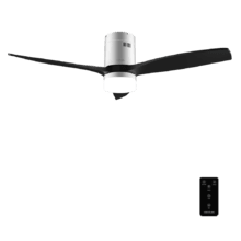 EnergySilence Aero 5600 Classic Iron&Black Ventilador de techo de 40 W y 52” con mando a distancia, luz LED, 6 velocidades, 3 aspas, modo winter-summer y temporizador de hasta 8 horas.