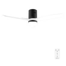 EnergySilence Aero 5600 Classic Black&White Ventilador de techo de 40 W y 52” con mando a distancia, luz LED, 6 velocidades, 3 aspas, modo winter-summer y temporizador de hasta 8 horas.