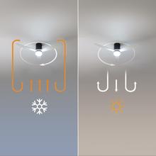 EnergySilence Aero 5600 Classic Black&White Ventilador de techo de 40 W y 52” con mando a distancia, luz LED, 6 velocidades, 3 aspas, modo winter-summer y temporizador de hasta 8 horas.