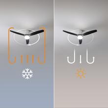 EnergySilence Aero 5600 Classic White&Black Ventilador de techo de 40 W y 52” con mando a distancia, luz LED, 6 velocidades, 3 aspas, modo winter-summer y temporizador de hasta 8 horas.