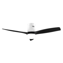 EnergySilence Aero 5600 Classic White&Black Ventilador de techo de 40 W y 52” con mando a distancia, luz LED, 6 velocidades, 3 aspas, modo winter-summer y temporizador de hasta 8 horas.