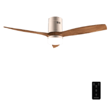 EnergySilence Aero 5600 Classic Gold&DarkWood Ventilador de techo de 40 W y 52” con mando a distancia, luz LED, 6 velocidades, 3 aspas, modo winter-summer y temporizador de hasta 8 horas.