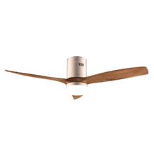 EnergySilence Aero 5600 Classic Gold&DarkWood Ventilador de techo de 40 W y 52” con mando a distancia, luz LED, 6 velocidades, 3 aspas, modo winter-summer y temporizador de hasta 8 horas.