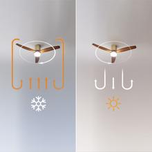 EnergySilence Aero 5600 Classic Gold&DarkWood Ventilador de techo de 40 W y 52” con mando a distancia, luz LED, 6 velocidades, 3 aspas, modo winter-summer y temporizador de hasta 8 horas.