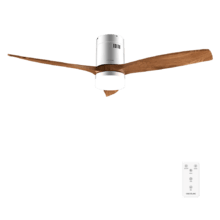EnergySilence Aero 5600 Classic Iron&DarkWood Ventilador de techo de 40 W y 52” con mando a distancia, luz LED, 6 velocidades, 3 aspas, modo winter-summer y temporizador de hasta 8 horas.